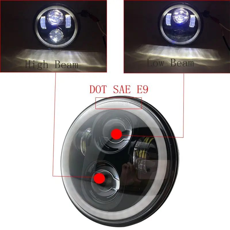 5-3/4 RGB разноцветные белые красные синие зеленые светодиодные фары Halo Angel Eye 5 75