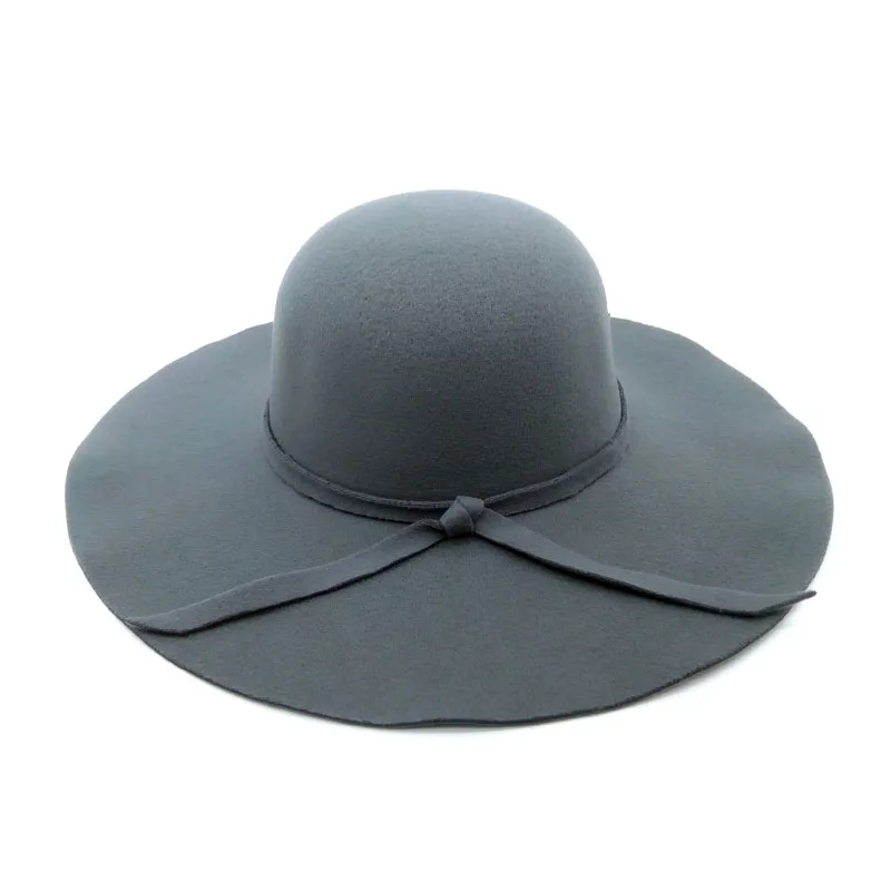 Осень зима лето мода fedoras Винтаж чистый Для женщин Beach Sun hat Женский волны большой