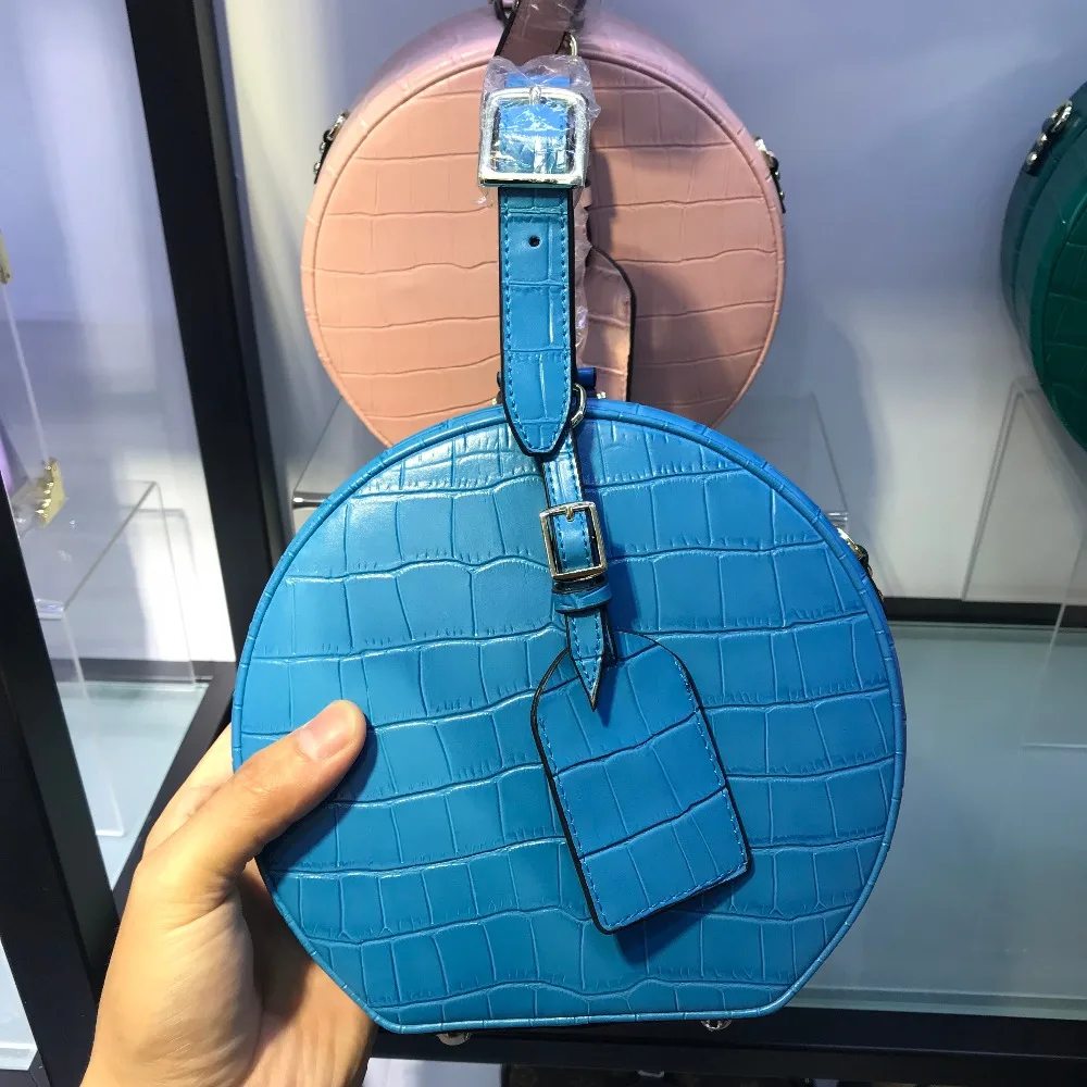 2017 винтажная роскошная круглая сумка из натуральной кожи Женская для работы