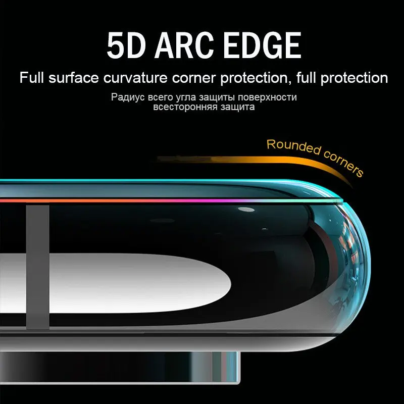 Закаленное стекло 5D с полным покрытием для iPhone 7 8 6 Plus Защитная пленка 6s XR XS MAX