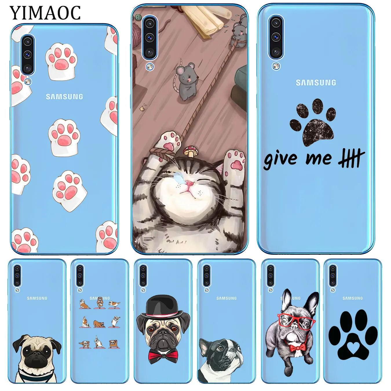 YIMAOC собака дайте мне пять Кошка мягкий силиконовый чехол для телефона Samsung Galaxy A70