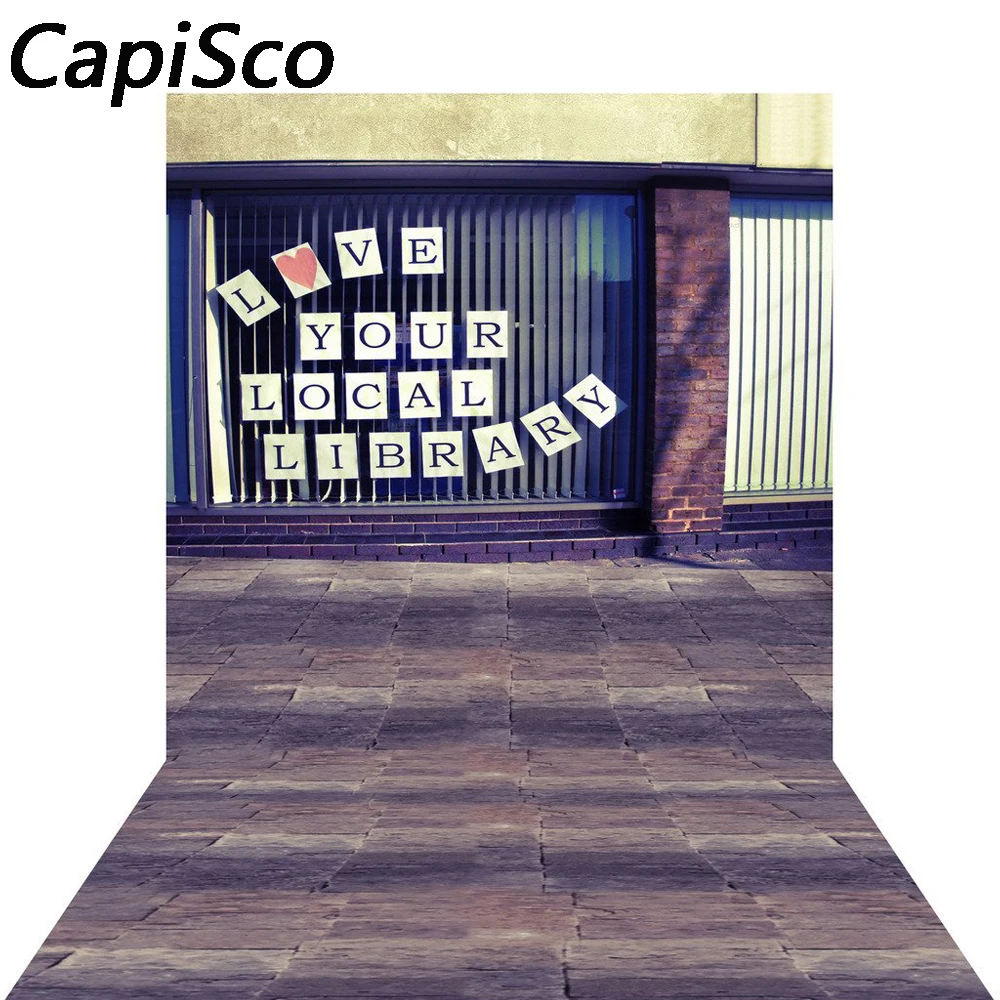 Capisco LOVE YOUR LOCAL LIBRARY фон для фотосъемки Виниловая Ткань Свадебный детей|backdrop cloth|cloth