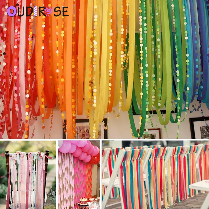 3 рулона сморщенных бумажных стримеров Рождественское украшение сделай сам