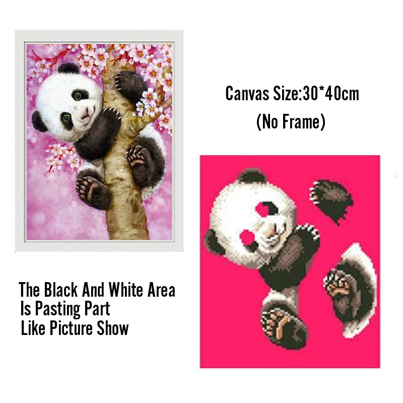 Алмазная вышивка панда для начинающих алмазная в китайском стиле простая