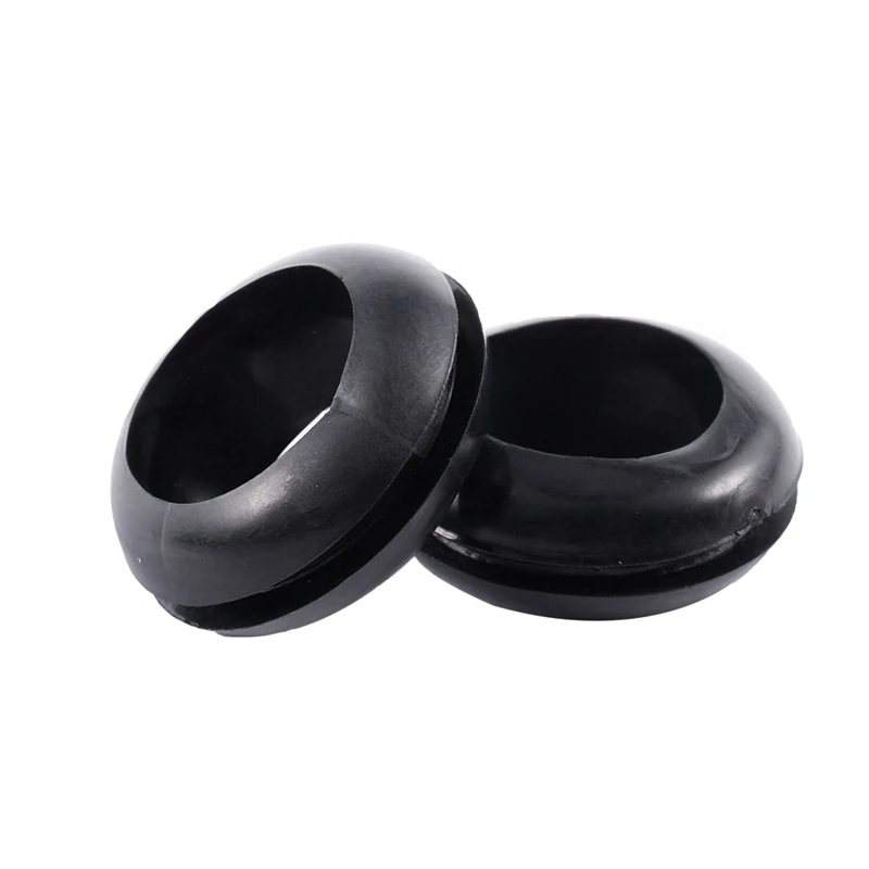 20 штук черная резиновая Электрическая круглая крепежная втулка для проводов