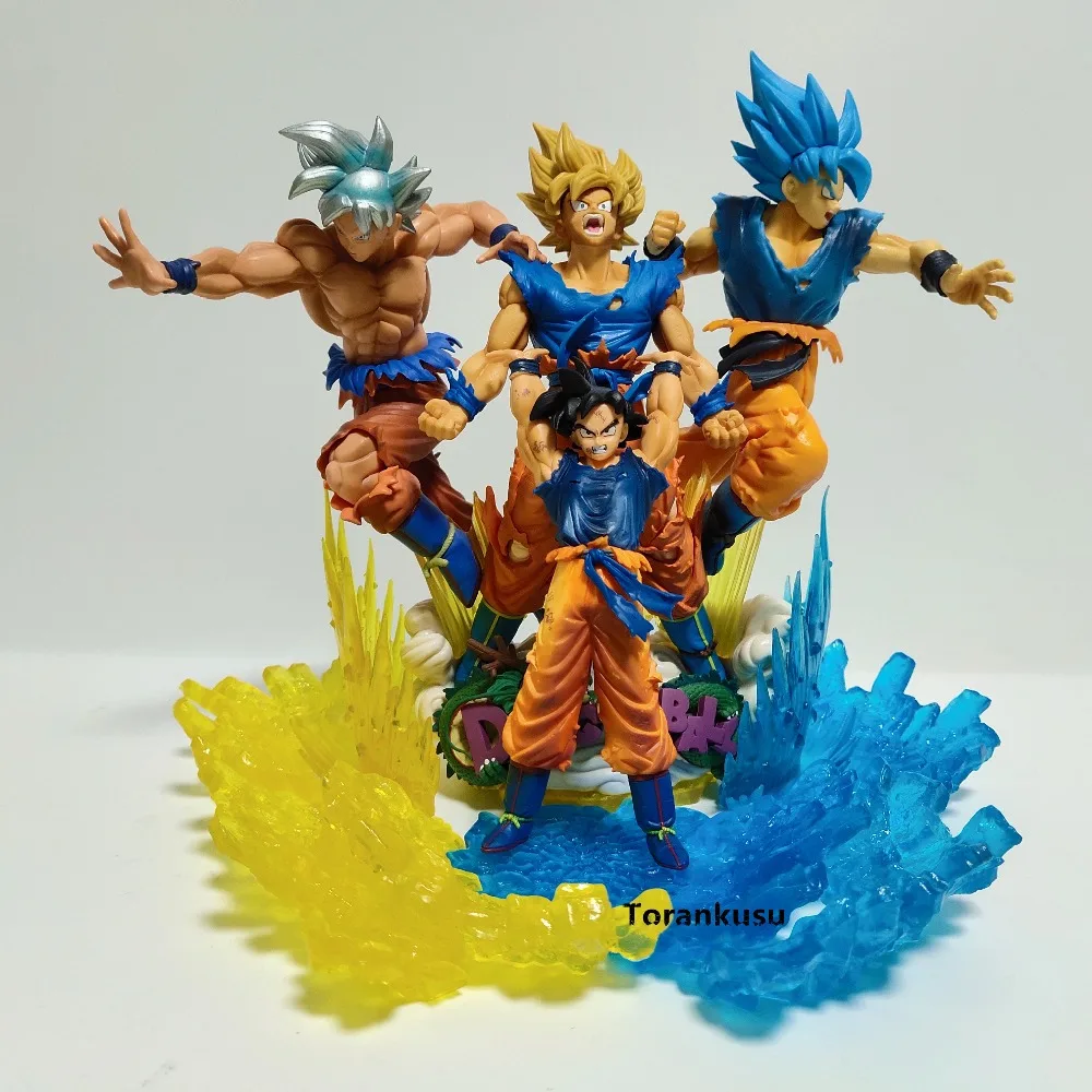 Dragon Ball и Super Goku ультра инстинкт Супер Saiyan сцена фигурки аниме Dragon Ball Z Goku модель игрушки фигурка DBZ Diorama