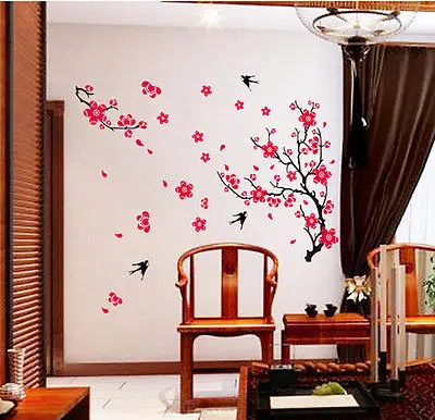 Семейные Съемные Виниловые наклейки на стену с цветком из цветов настенные