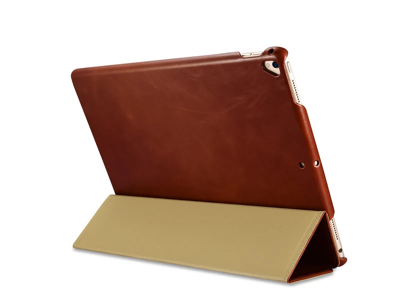 Чехол из натуральной воловьей кожи в стиле ретро для нового iPad Pro 12,9 дюйма, тонкий бизнес складной чехол-подставка для Apple iPad Pro