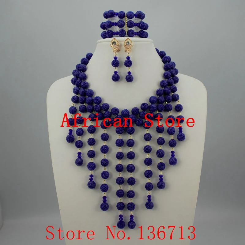

Amazing! nigerian wedding african beads jewelry set crystal coral costume jewelry set R284