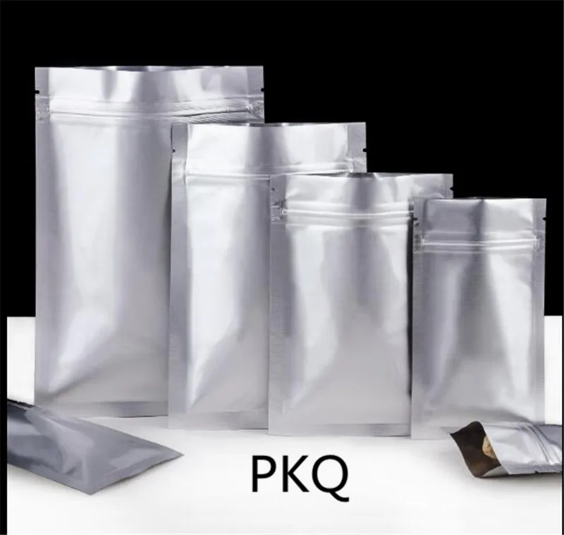 6x11 см серебряная молния замок сумка для продуктов класс закуски Розничная