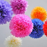 10pcslot 20cm8inch tissue paper pom poms flower balls for wedding birthday party decoration diy colorful paper flowers