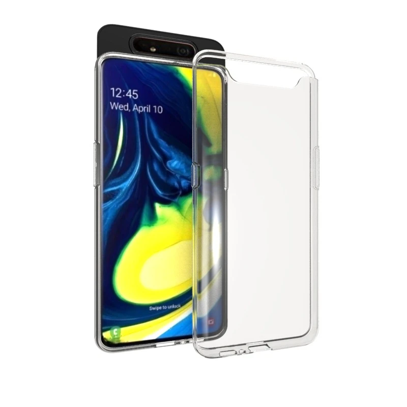 MAKAVO Премиум ТПУ чехол для Samsung Galaxy A80 тонкий прозрачный силиконовый мягкий
