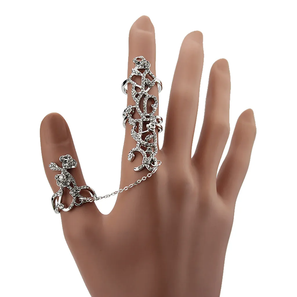 1PC Ring Multiple Finger Stack Knuckle Band Crystal Set Womens Fashion Jewelry | Украшения и аксессуары