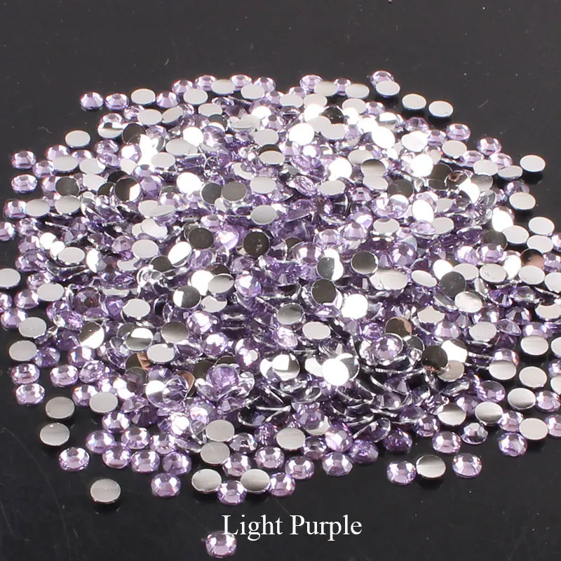 

HotFix Stones for Clothes Decoration FlatBack Resin Light Purple Rhinestones Strass Back Iron Crystal Applique DIY Nail Art E