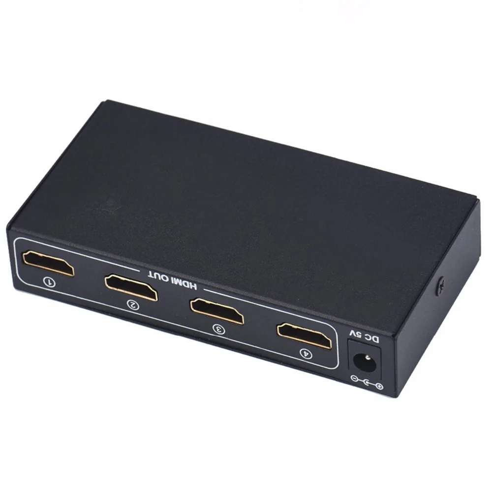 4K HDMI совместимый сплиттер 1X4 HD 1080P 3D UHD Дубликатор переключатель усилителя hdim 1x4