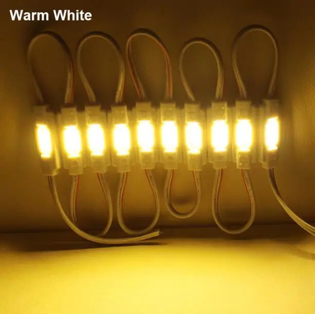 Warm white 20 шт. 1 Вт Светодиодный модуль COB свет DC12V инжекционного метода литья рекламным фоном свет IP65 Водонепроницаемый высокое качество на открытом воздухе - Цвет: Warm white