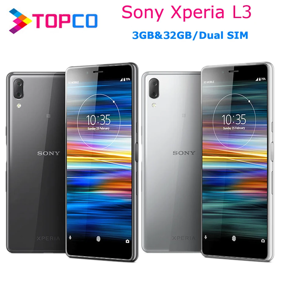 Sony Xperia L3 Новинка Android мобильный телефон 4G LTE 5 7 &quotВосьмиядерный 3G ОЗУ 32 Гб ПЗУ две