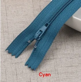 cyan 10 шт./лот 20 см Длина красочные нейлоновые молнии по индивидуальному заказу Портплед швейные изделия ручной работы DIY аксессуары 40 Цвета P080 - Цвет: cyan