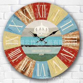 Континентальный 24 дюймов настенные часы мода гостиной минималистский офис немой