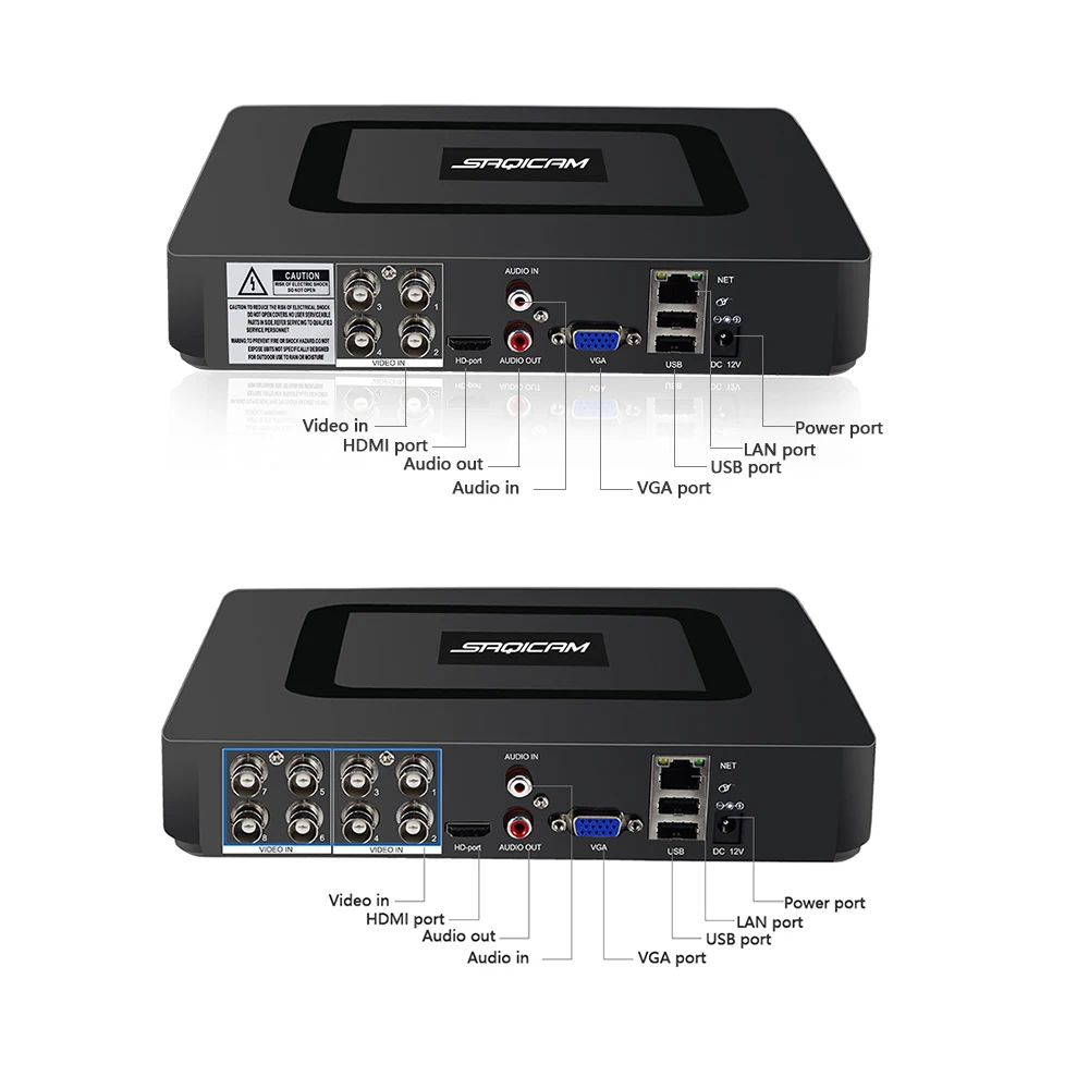 (В наличии в России) 4CH 8CH видеонаблюдения DVR Системы 1080N H.264 HD Выход P2P гибридный 5 1