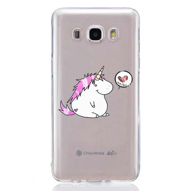 Для Samsung Galaxy A3 A5 2016 2017 A300 A320F A510 A520F TPU цветной мягкий чехол с единорогом рисунком Desig