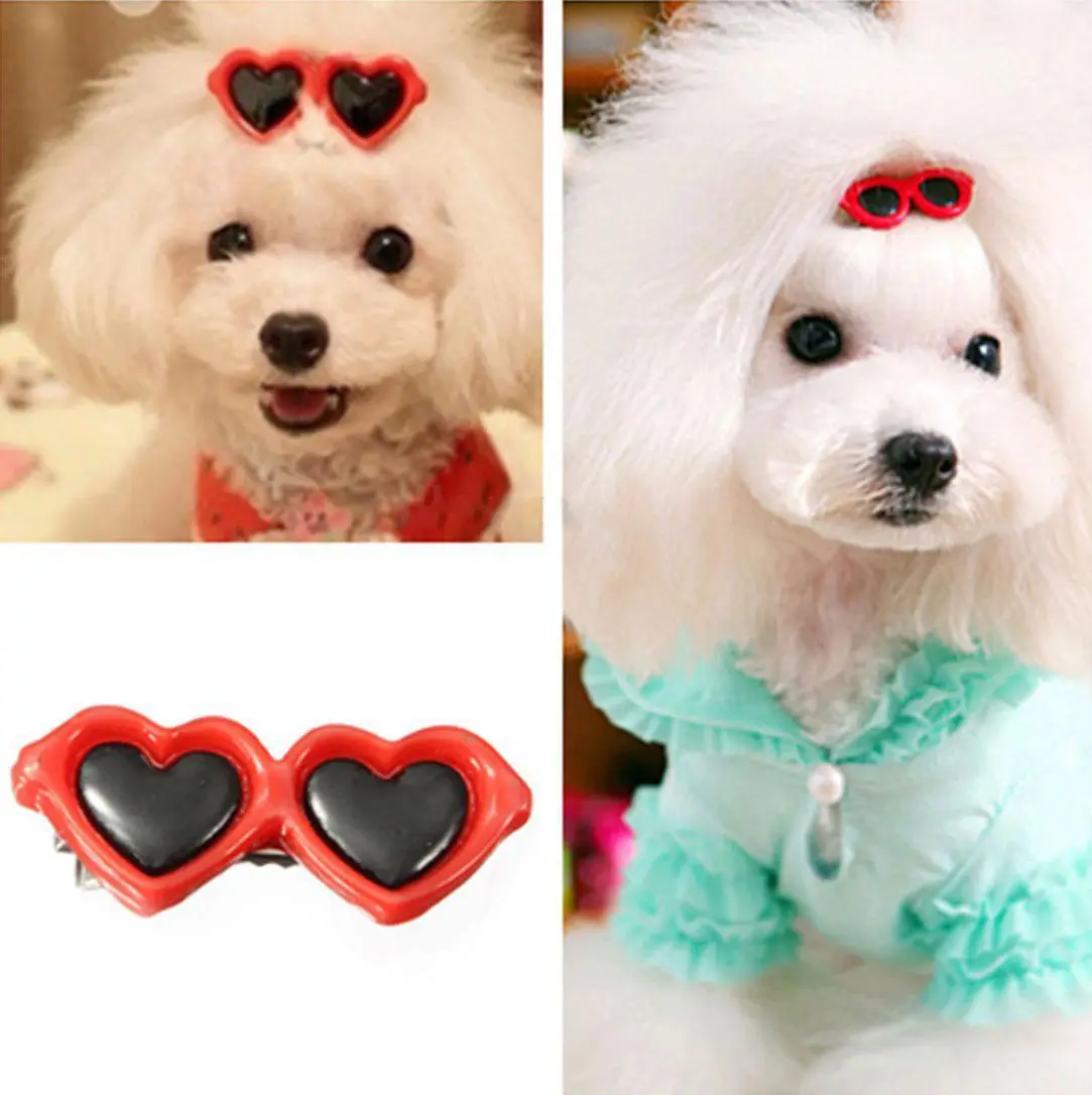 10 шт./компл. милые Солнцезащитные очки для питомца собаки кошки щенка заколка
