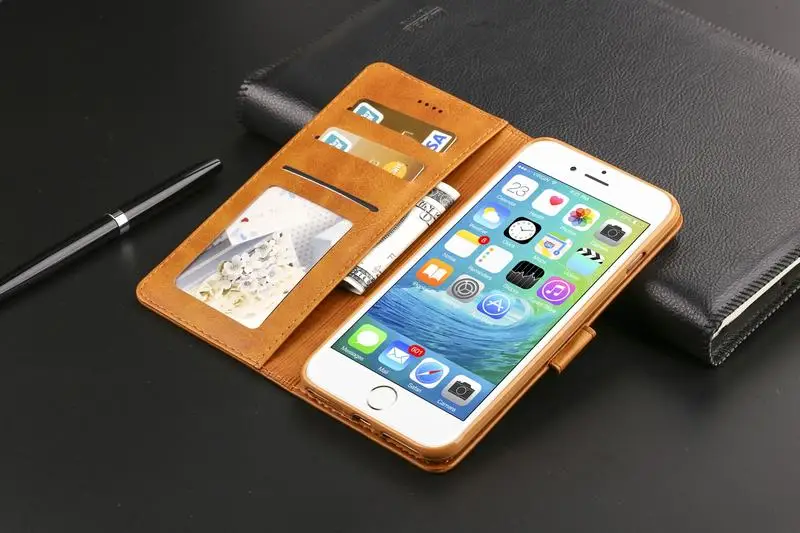 Чехол для iphone 6, 6s, 7, 8 Plus, чехол, роскошный простой Магнитный Флип-кошелек, кожаный чехол для телефона для Apple iphone 6s, 7 plus, 8 plus, чехол