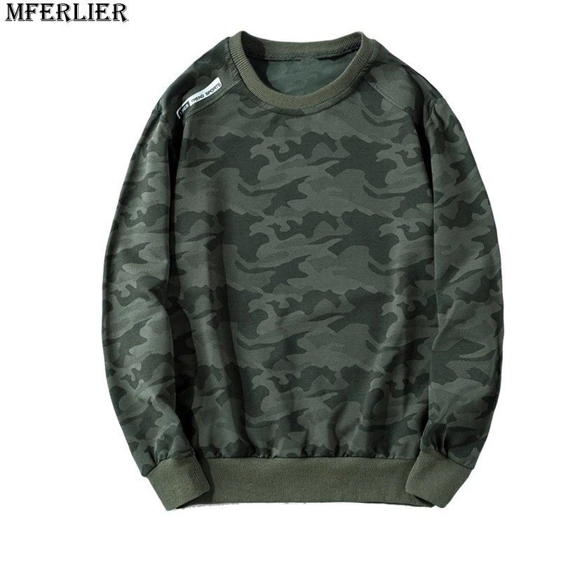 ARMYGREEN Зимние мужские камуфляжные толстовки 10XL большого размера плюс толстовки 9XL 8XL Осенние повседневные спортивные толстовки 54 56 150 кг - Цвет: ARMYGREEN