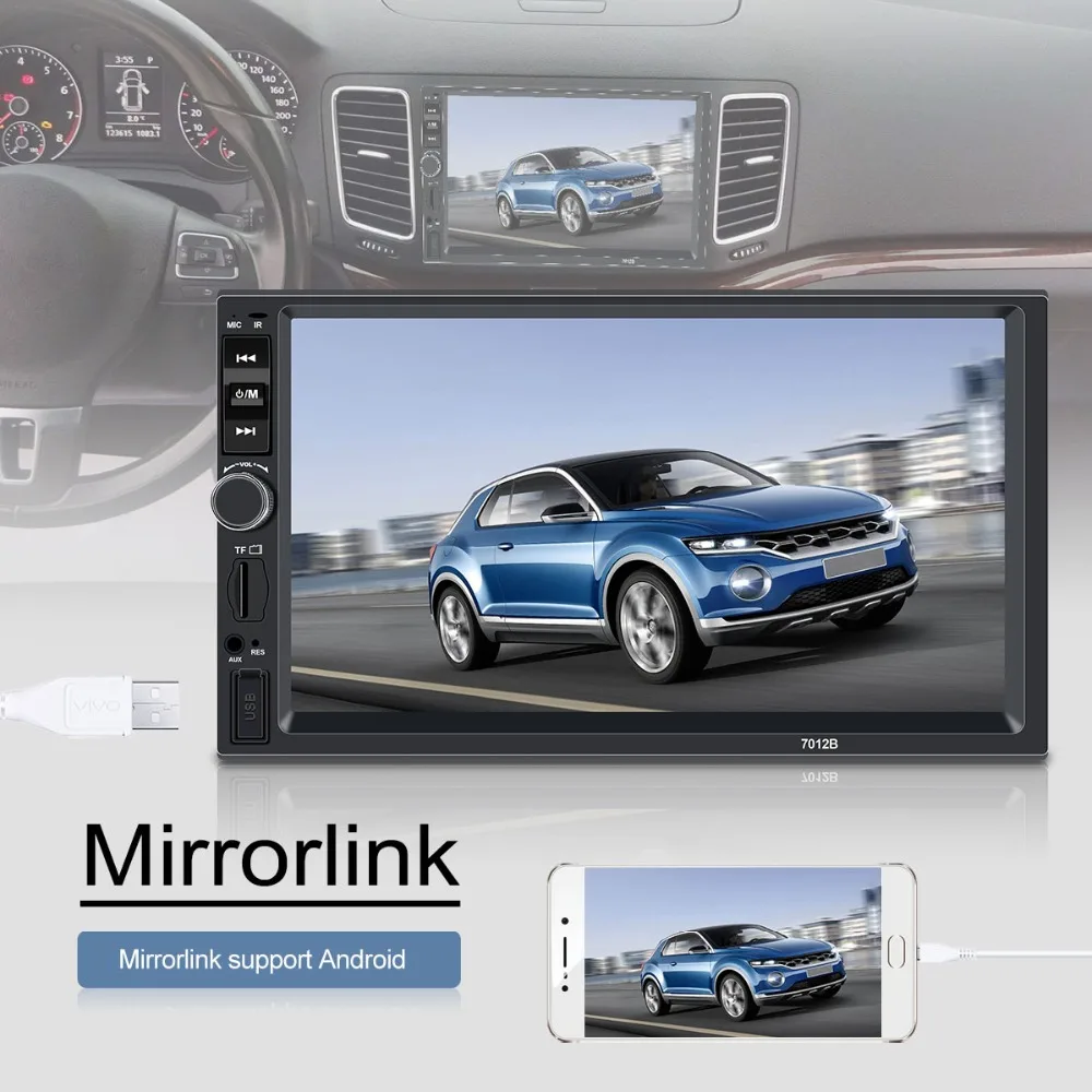 2 din автомагнитола coche recorder Bluetooth 2din 12 В плеер 7 "HD сенсорный экран MP3 MP5 Авто аудио