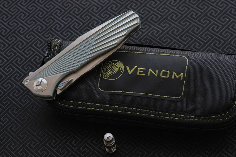 Складной нож VENOM с 4 крыльями Kevin John S35VN титановый плавник Керамический