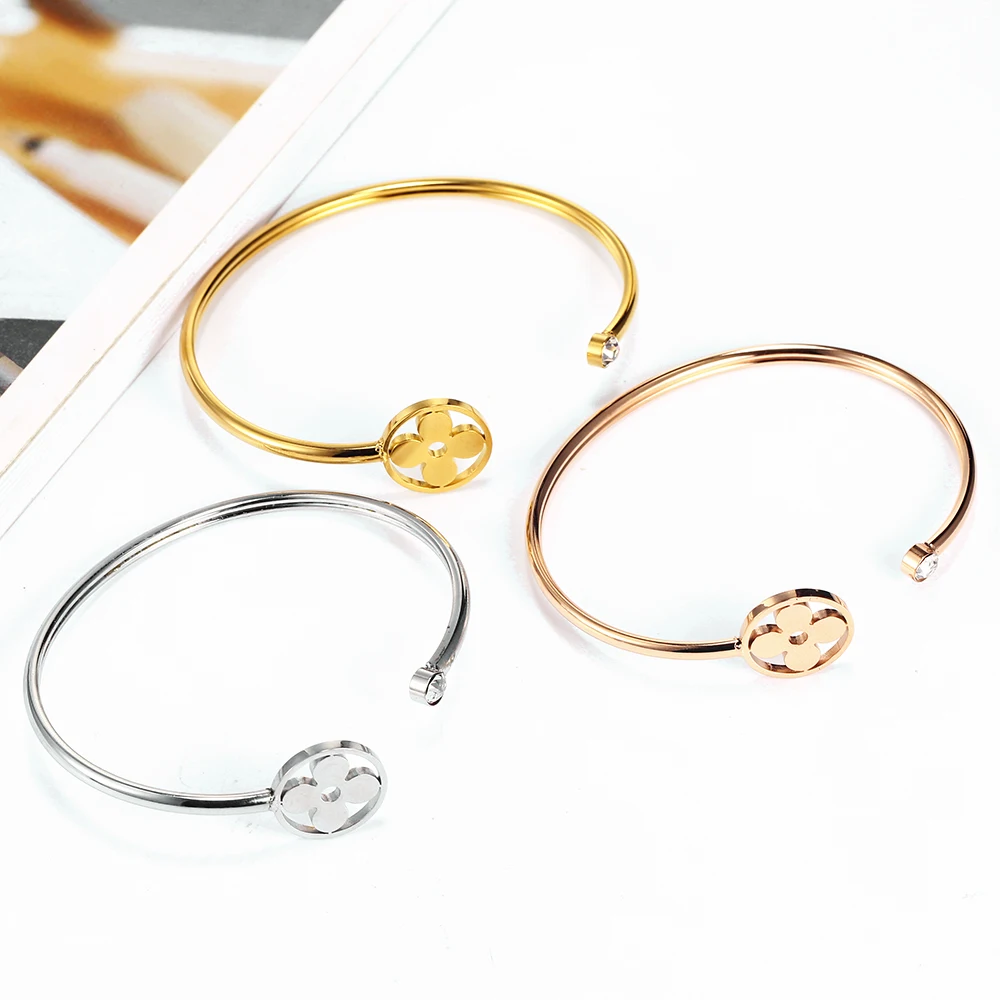 Браслет из нержавеющей стали в форме сердца с листьями жизни|Браслеты| |