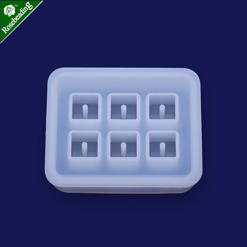 1 шт. силиконовая кристаллическая смола с отверстием форма для рукоделия