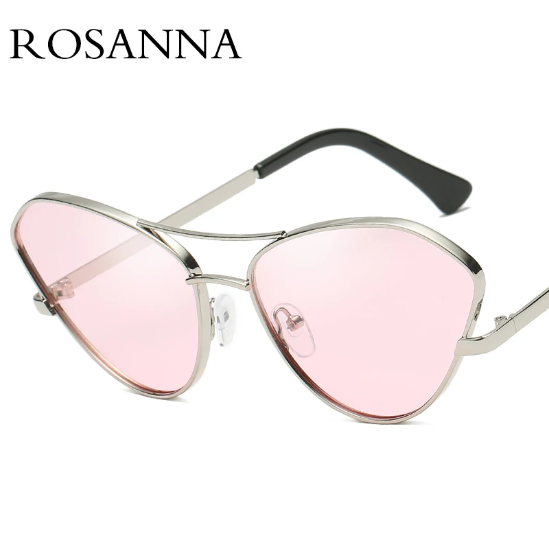 Женские солнцезащитные очки в стиле ретро ROSANNA желто красные с линзами модный