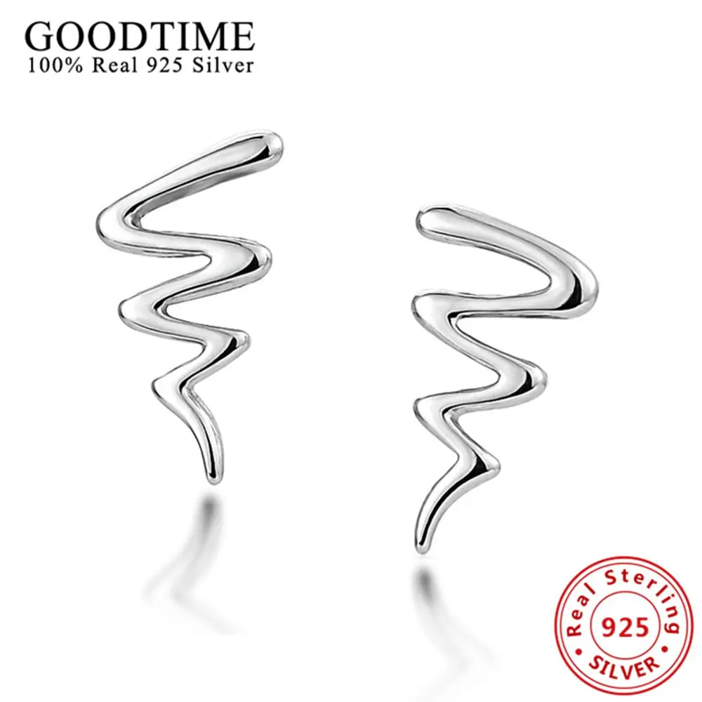 

100% Real Genuine 925 Sterling Earrings Solid 925 Silver Earrings Brincos Fashion new women jewelry Gifts AJE022