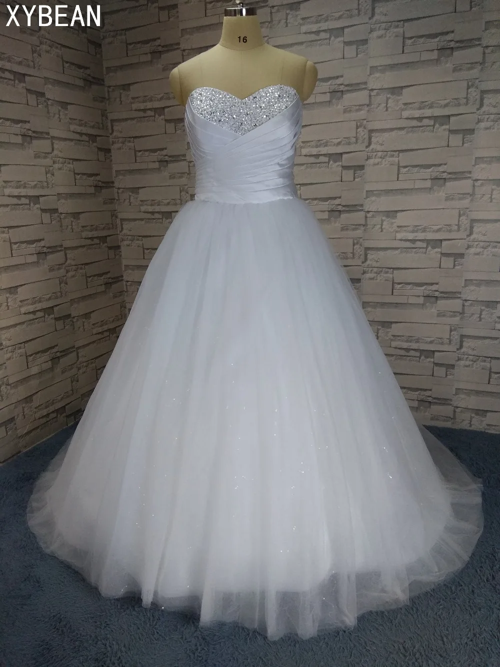 Бесплатная доставка 2018 Новое поступление Бисероплетение свадебное платье