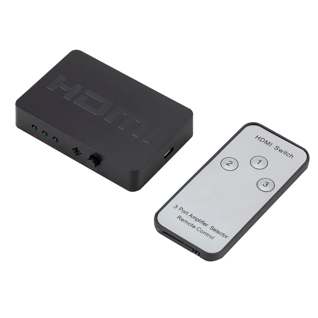 3x1 HDMI сплиттер 3 порта концентратор коробка Авто переключатель в 1 1080p HD 4 с пультом