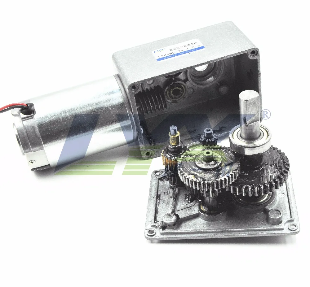 LX44WG 12В 15rpm червячный редуктор мотор DC большой крутящий момент и квадратный