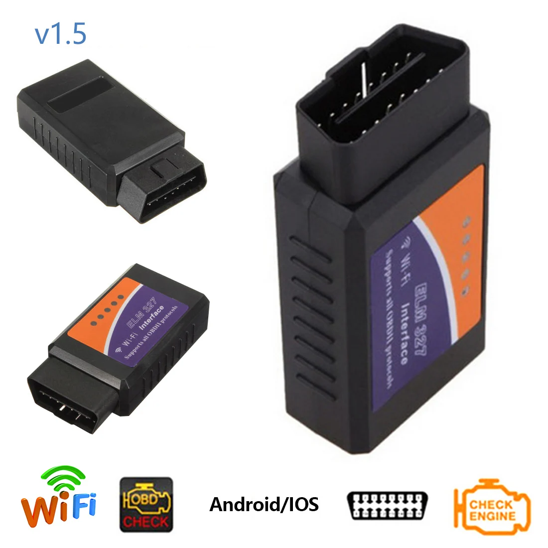 Dewtreetali Elm327 Wifi OBD2 V1.5 Диагностический инструмент автомобильный автоматический