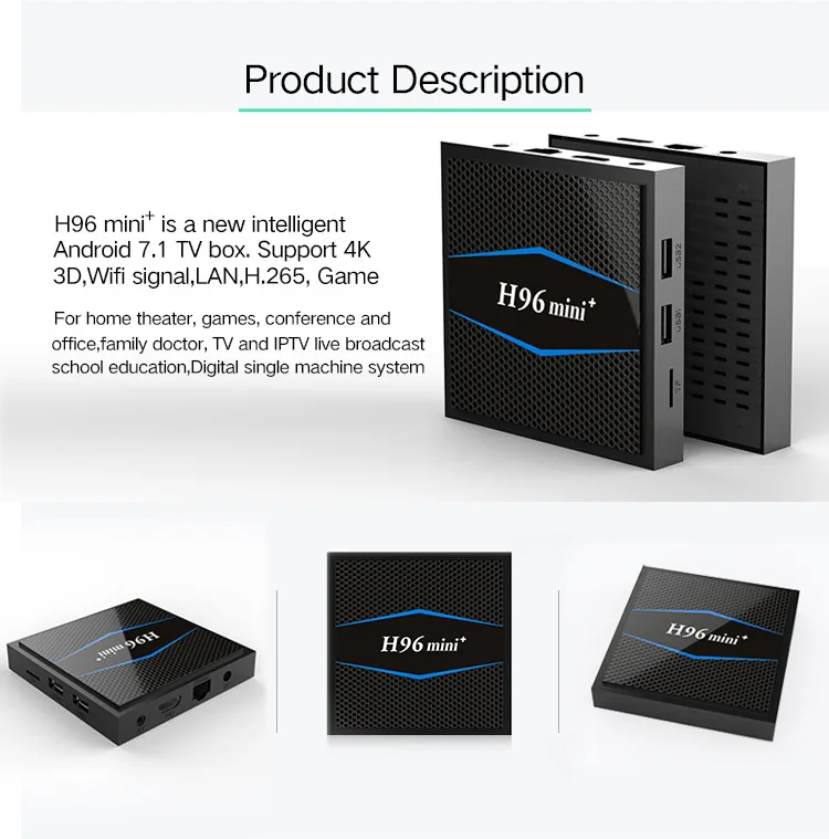 H96 Мини Android 7 1 ТВ-приемник с WiFi S905W smart tv box android 2 Гб ram четырехъядерный
