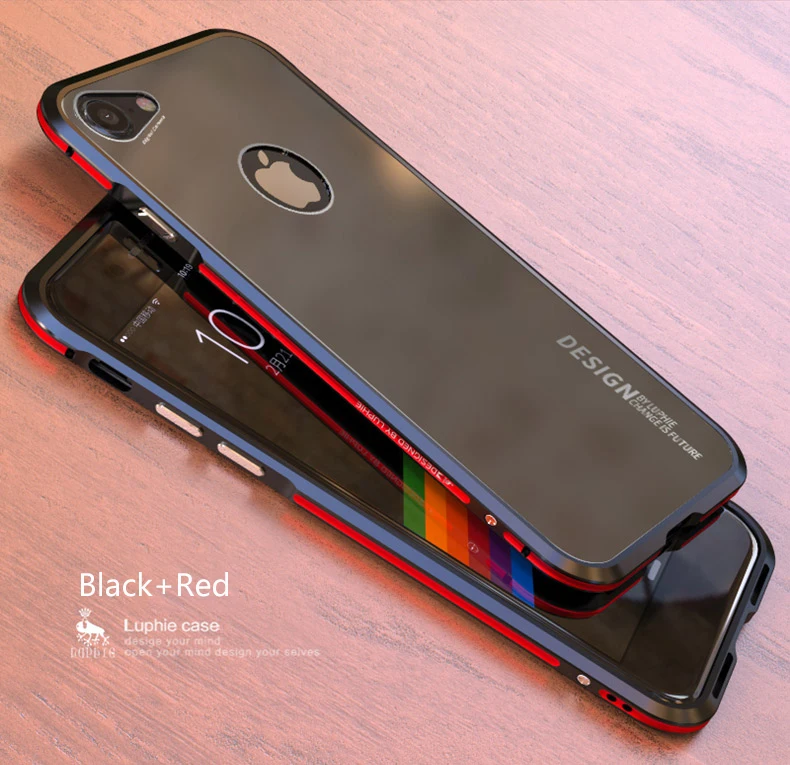 LUPHIE чехол для iPhone 8 Plus чехол Роскошный тонкий металлический алюминиевый каркас жесткий пластиковый защитный чехол для телефона iPhone 8 задняя крышка