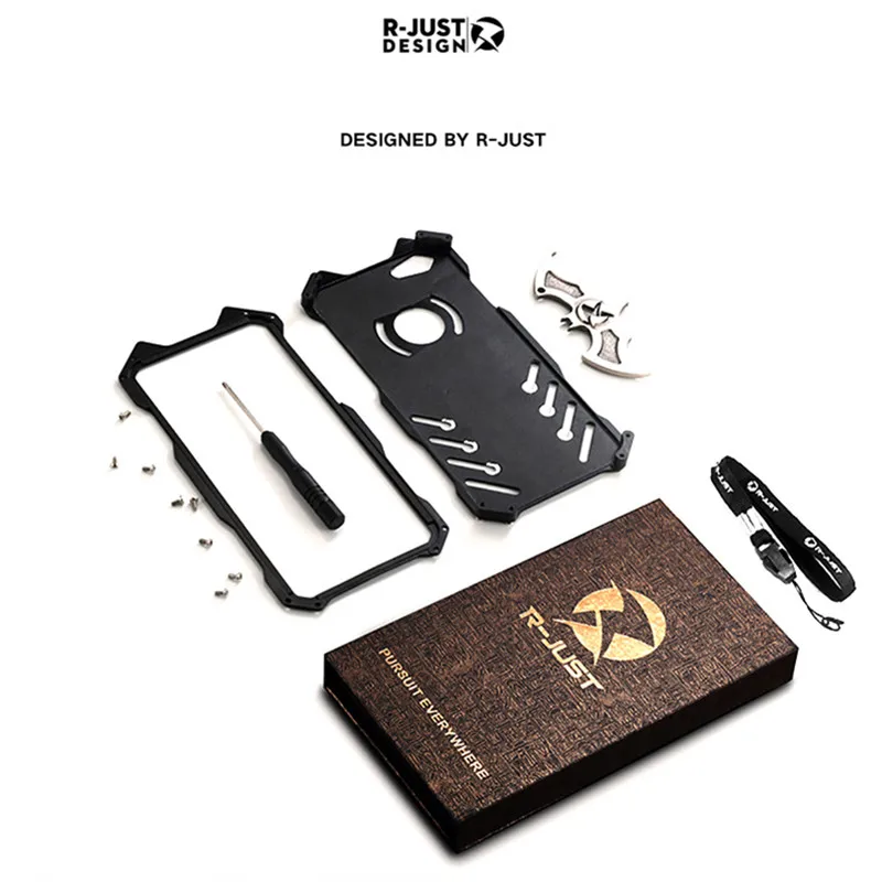 

R-JUST Protect Phone Case For XIAOMI 9 Metal Aluminum Shockproof Dropproof Cover Armor Anti-Knock Shell