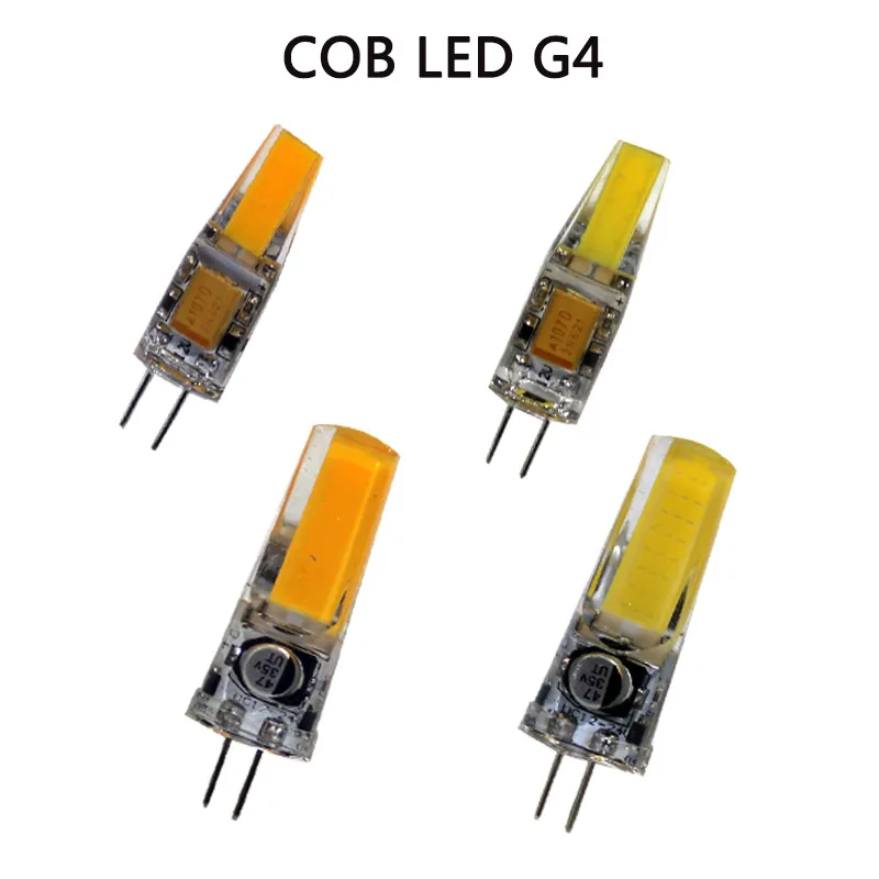 COB SMD LED Mini G4 AC DC 12V 3W 6W диммируемая светодиодная лампа лампы освещения заменяющие