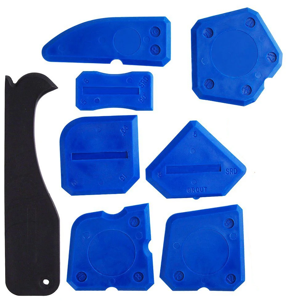 

10sets per Order Professional Silicone Finishing Tool 8 Pieces Sealant Tools Caulking Kit Silicone Remover Sealing Tool