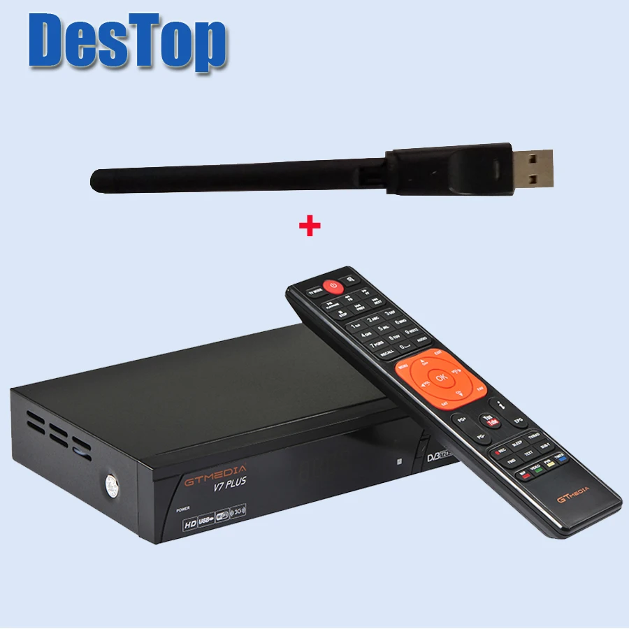 [Подлинный] GTmedia V7 PLUS поддержка powervu Biss ключ DVB T2 S2 спутниковый ресивер декодер