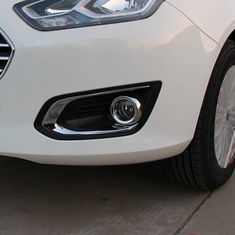 Для FORD ESCORT 2015 Передняя хромированная крышка противотуманной фары из АБС пластика