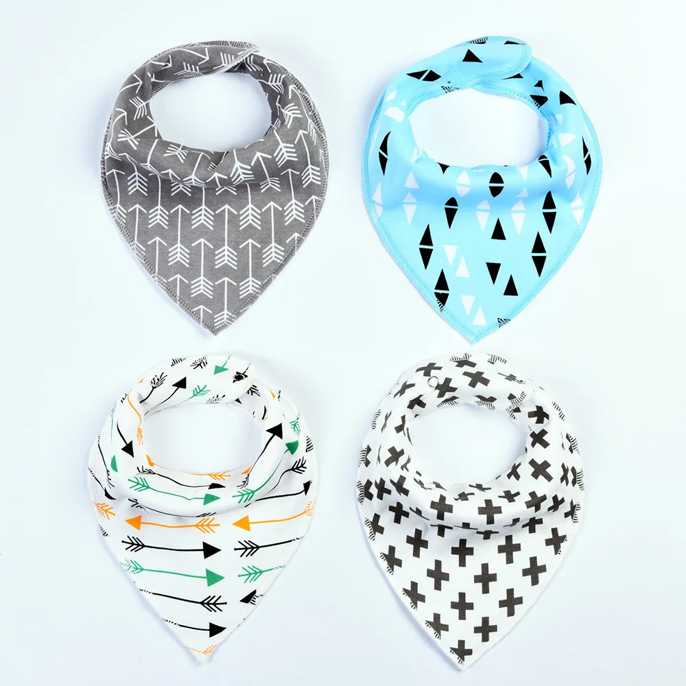 

4Pcs Baby Bibs Double Layers Infants Burp Dribble Bib Cotton Baby Bandana Bib Baberos Bebes Newborn Saliva Towel