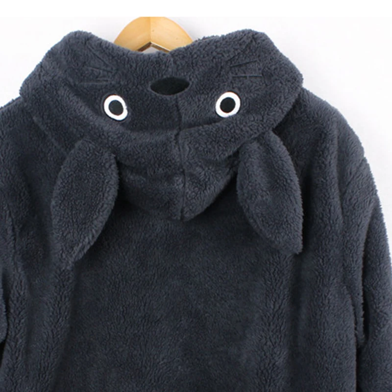 Костюмы для косплея Tonari No Totoro зимняя Толстовка Топ свитшот Коралловое флисовое