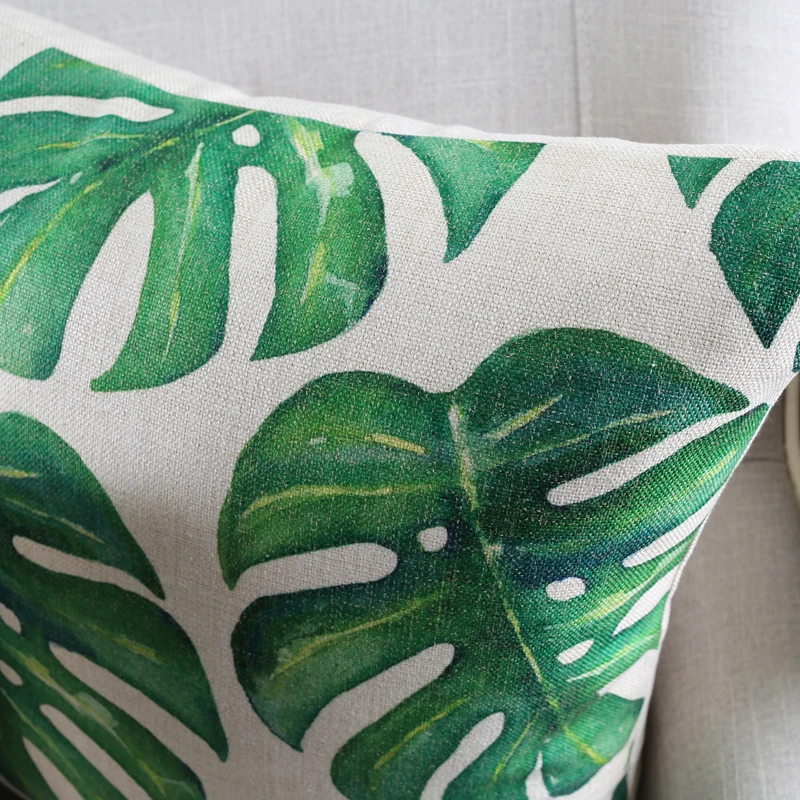 Tropical Pillow Cover Cushion Case Vintage Green Jungle Leaves Home Decorective 45x45cm/30x50cm | Дом и сад
