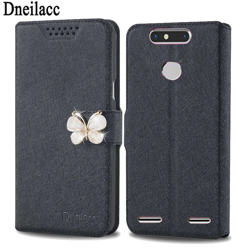 Dneilacc для ZTE Blade V8 Mini чехол из шелковой кожи телефона с подставкой роскошный флип