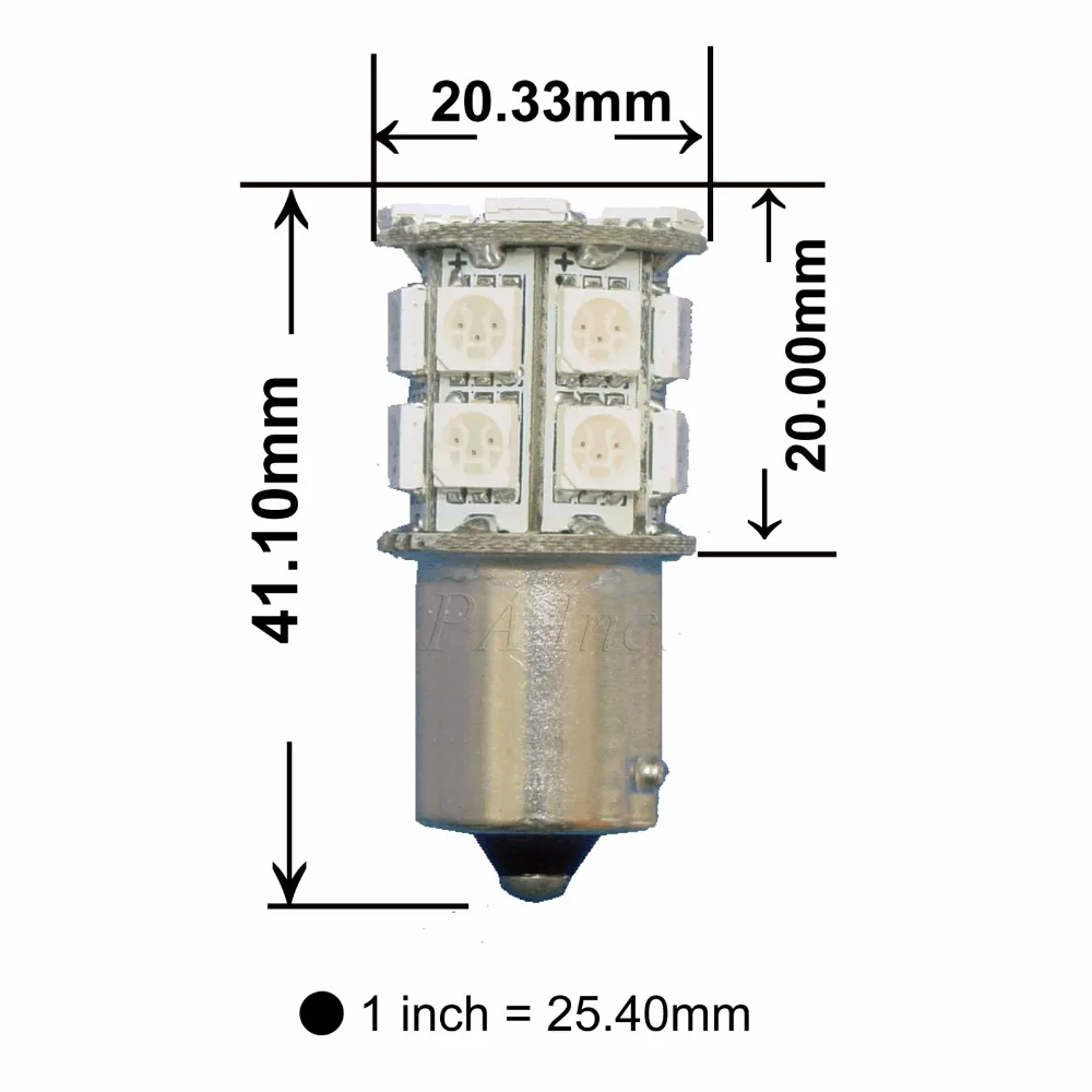 PA LED 4 шт. x 1156 BA15S 20SMD 5050 Светодиодная лампа для автомобильного сигнала поворота